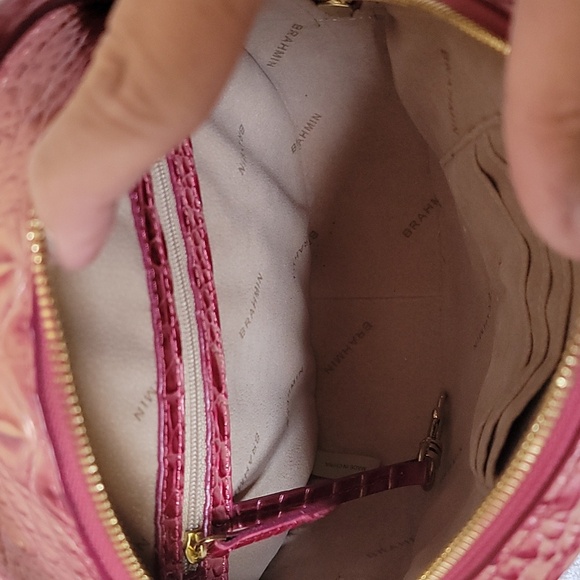 Brahmin Lane top handle Lotus canteen metallic leather handbag - Picture 13 of 15